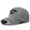 Baseballkappe aus gewaschener Baumwolle im koreanischen Stil mit gesticktem amerikanischem Buchstaben – Unisex Soft Duckbill Hut für alle Jahreszeiten