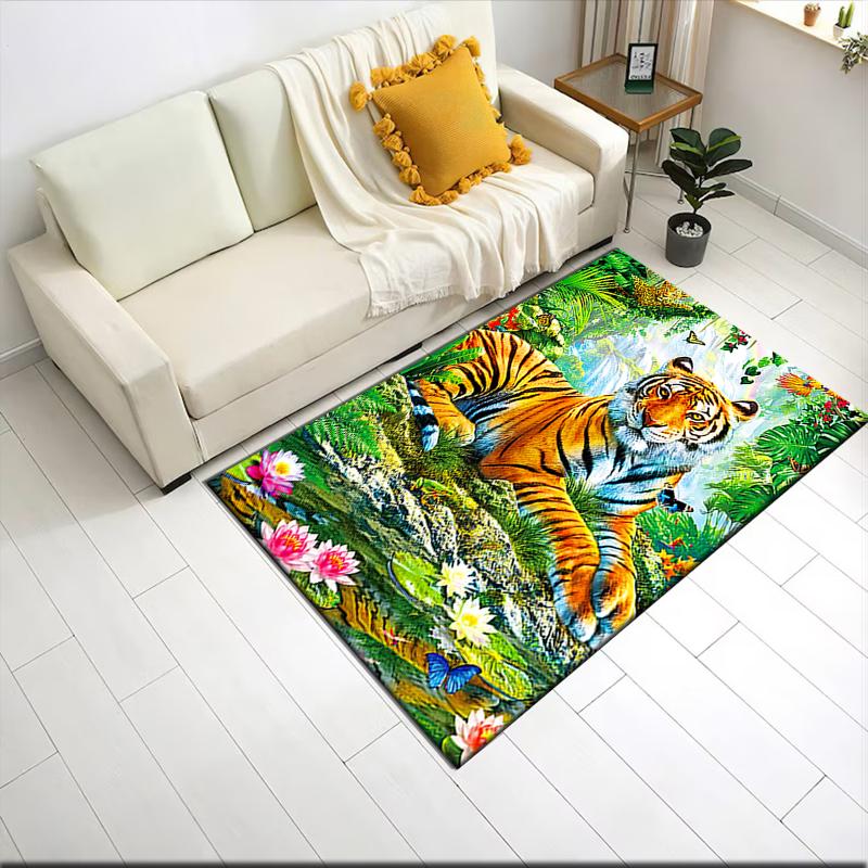 2026 New Style cartoon tiger Carpet Rug for Living Room Bedroom Home Sofa Decoration,Kids play Non-slip Floor Mat