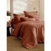Taie de traversin en percale de coton Perrine 43 x 185 cm tomette