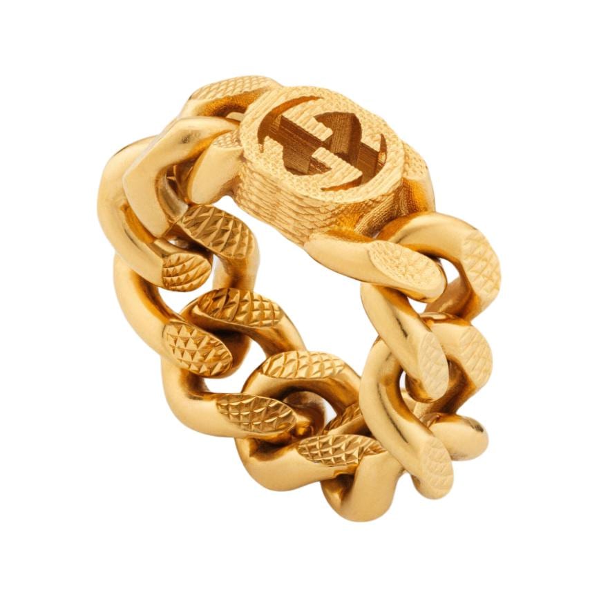 GUCCI Interlocking Rings Women's Gold 702514I4600-Gold