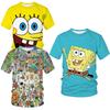 Cute 3d Spongebob Squarepants Cartoon T-shirt For Boys And Girls