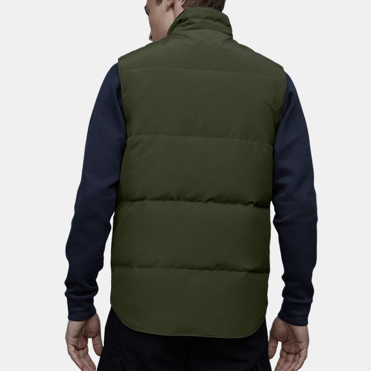 Canada Goose Garson Series Waterproof Warm Logo Single-Breasted Zipper Stand Collar Solid Color Down Vest Unisex vests Military-Green 4151M-49