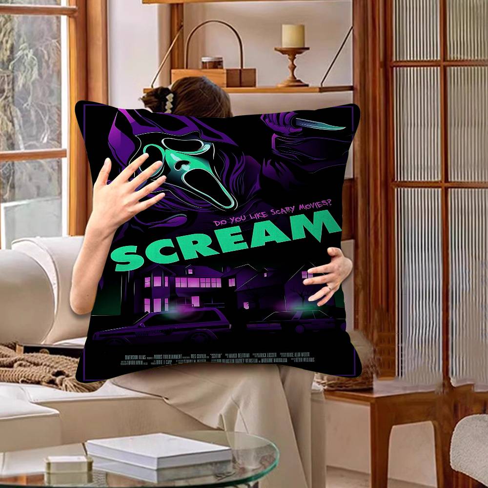 Horror Movie S-Screams Cushion Cover Pillowcase Upholstery Sofa Throw Pillow Home Decor Pillowcas