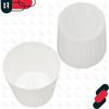 Plastic Flower Pot for Flowers and Herbs On the Balcony or Terrace, White, 20 X 18 Cm