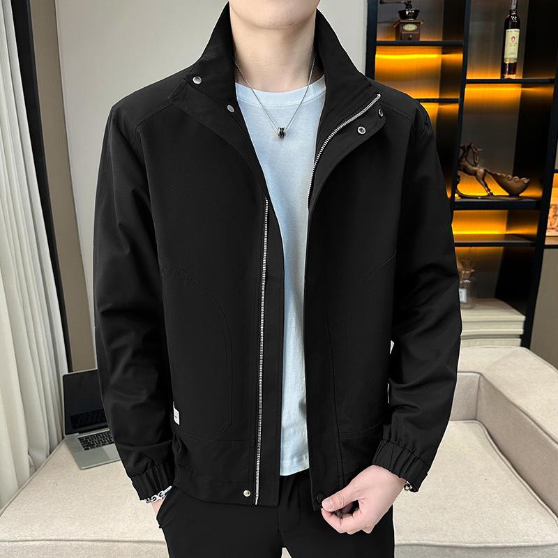 Tooling Jacket Men's Spring and Autumn Lapel Loose Fashion Trend Handsome Large Size Trendy Casual Jacket