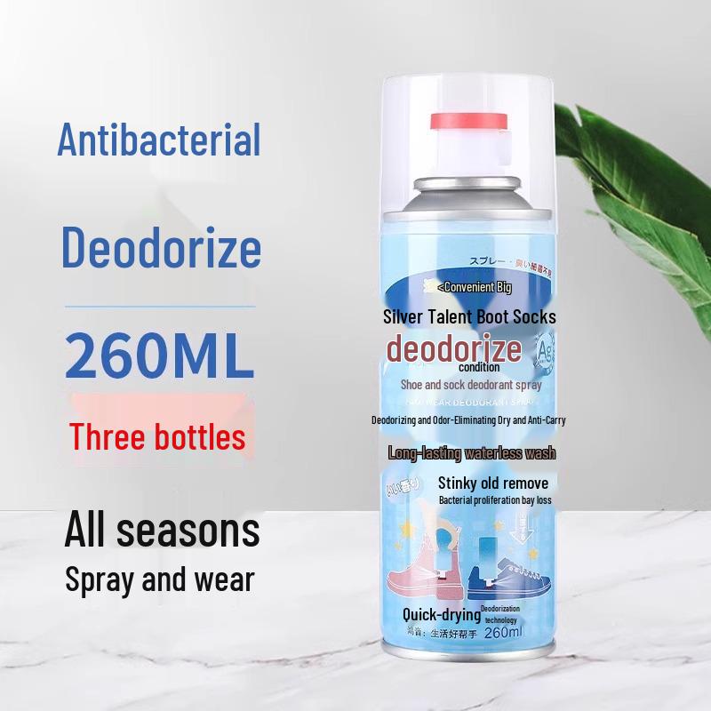 Shoe & Sock Deodorizer Spray: Eliminates Foot Odor, Freshens, and Sterilizes Shoes, Sneakers, and Cabinets.