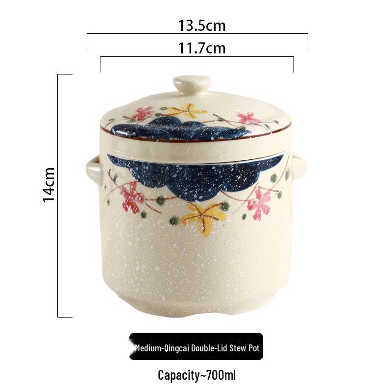 Li Lang Ceramic Double Boiler Stew Pot