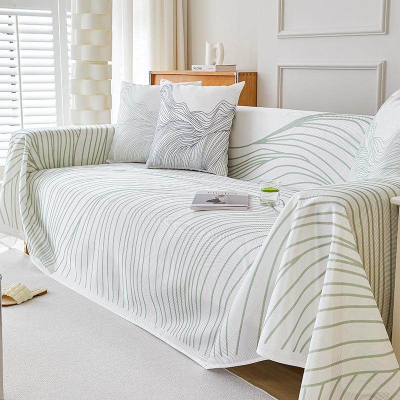 Summer Sofa Cover Cloth Simple Modern Ice Silk Sofa Towel Anti-Scratching Sofa Slipcover Cool Feeling Sofa Cover Sofa Cover