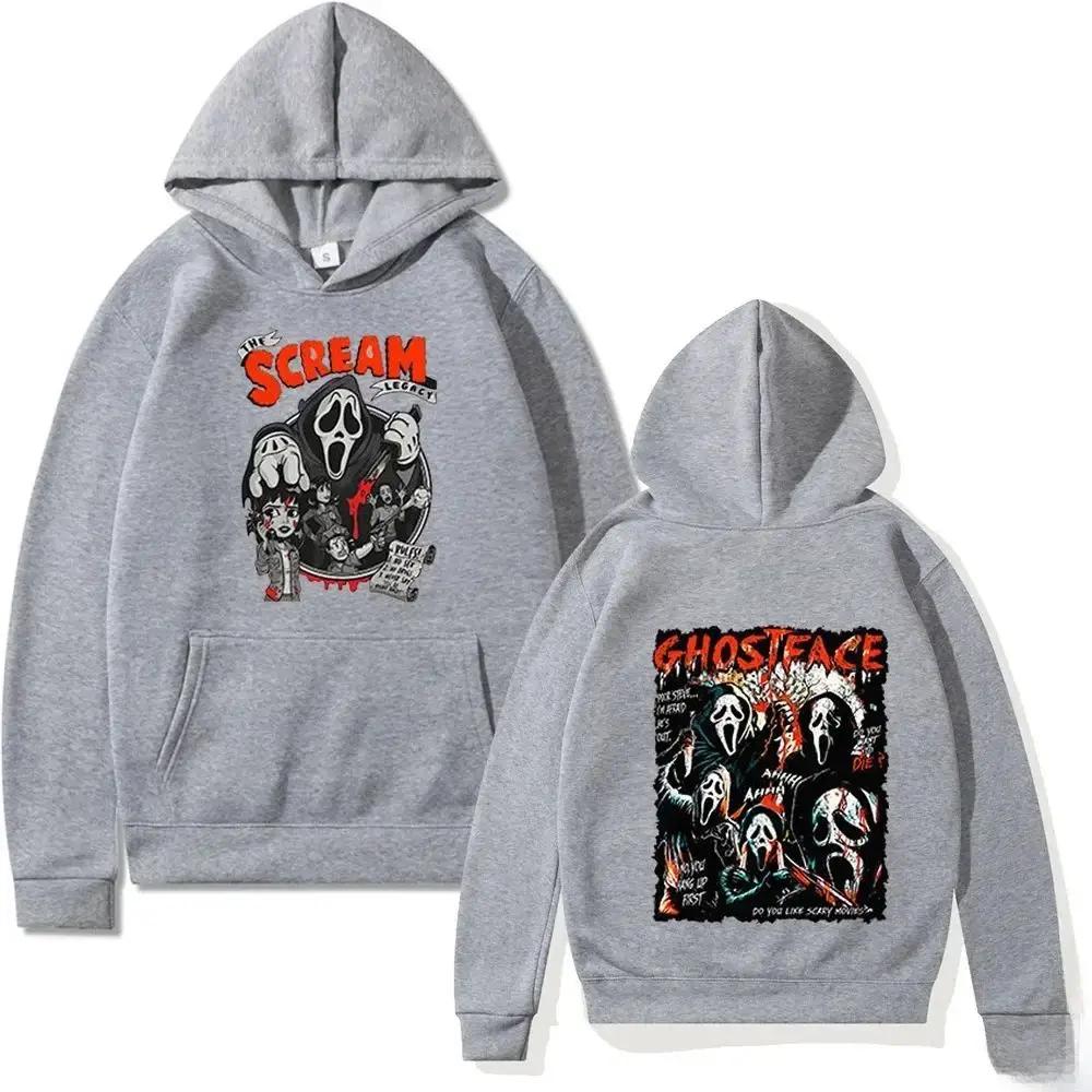 Scream Vi Ghost Face hoodie for both men and women, casual and sporty hoodie for street wear, pullover, Harajuku clothing