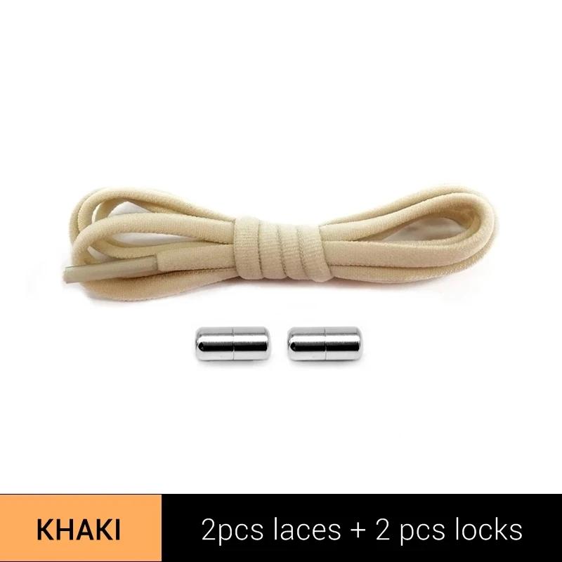 New Version Elastic No Tie Shoelaces Metal Lock Shoe Laces for Kids Adult Sneakers Quick Shoelaces Semicircle Shoestrings