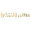 Electroplate Hip Hop False Teeth Set Reusable Unfading Halloween Festival Teeth Decoration Brace