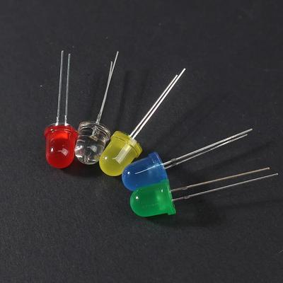 50ks/veľa 8MM LED Slamený klobúk/Hmla/farba/Priehľadná LED dióda kit Biela Modrá Zelená Červená Žltá Svetlo LED žiarovky dióda F8