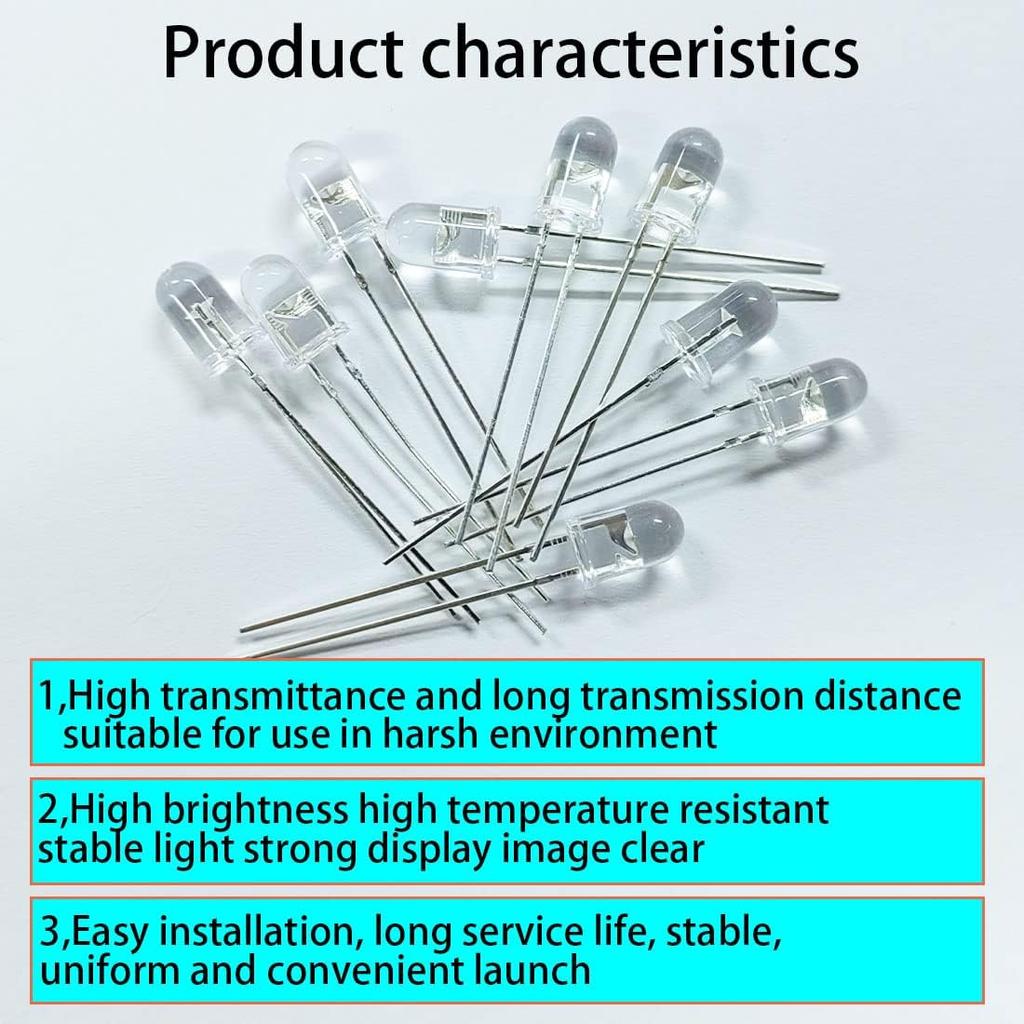 Gikfun Infrared Diode Led IR Emission and Receiver for Arduino (Pack of 10 Pairs) EK8460
