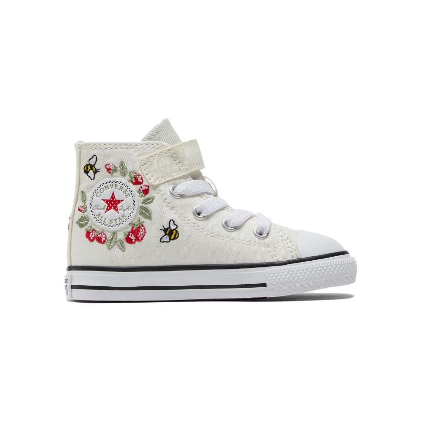 Converse All Star 1V Vysoké boty pro batolata Dětské boty Světle červená Zelená A06848C