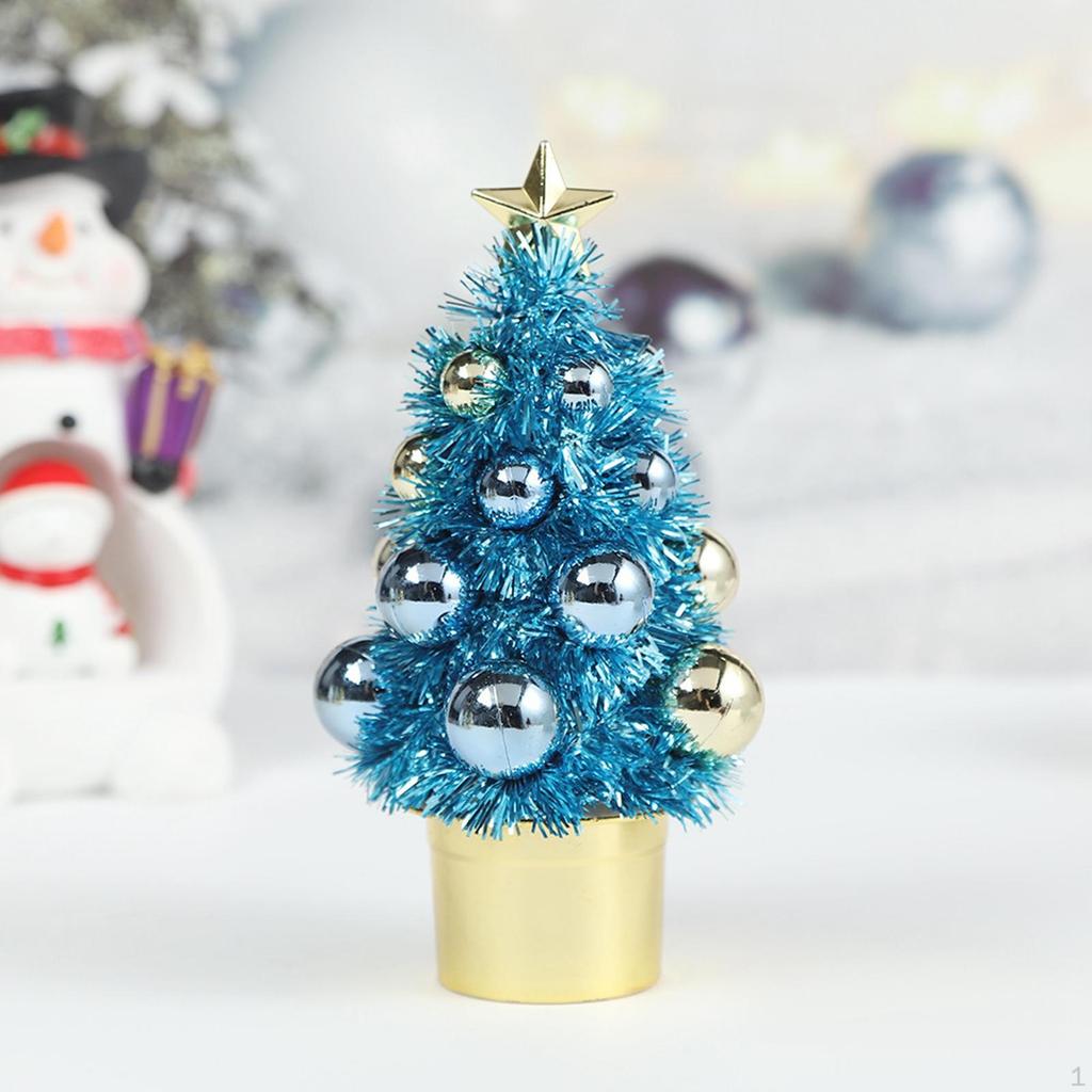 Christmas Tree Statue Artwork Birthday Gift Decorative Figurine Ornament for Cabinet Office Living