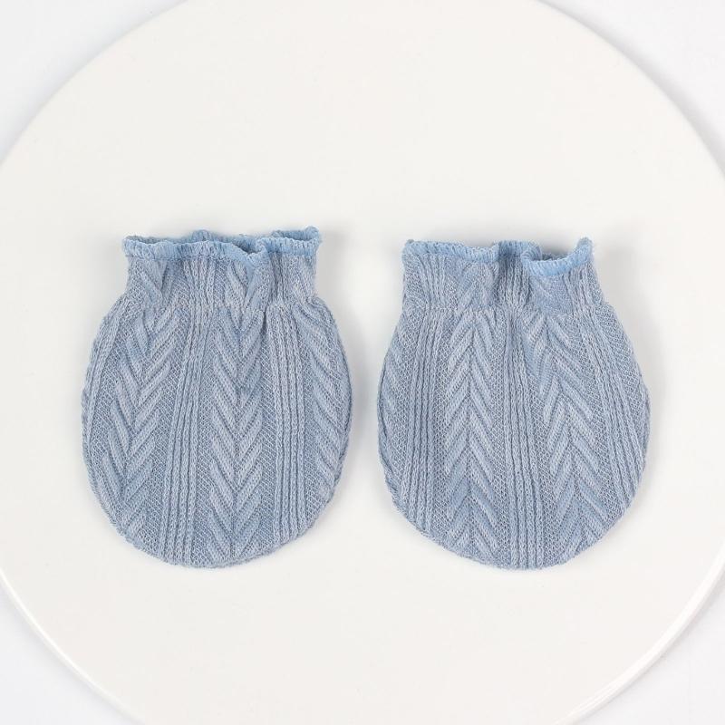 Baby Turban Hat Hospital Nursery Hat with Gloves & Feet Bowknot Newborns Soft Bonnet Caps Set for Baby 0-3 Month