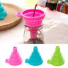 5 Peças Funil Dobrável de Silicone, Mini Funil Dobrável de Óleo para Cozinha, Ferramenta Portátil Pequena de Transferência de Líquidos para Garrafas