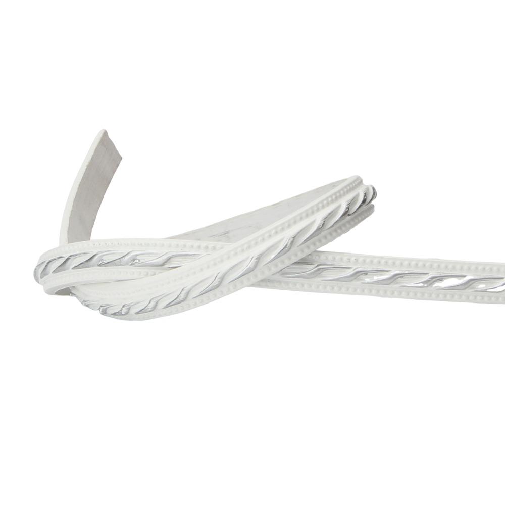 12mm*6mm PVC Self-adhesive Line Trim 1M Length Soft Line Photo Frame Border Imitation Gypsum Faux Embossed Decorative Edge Strip