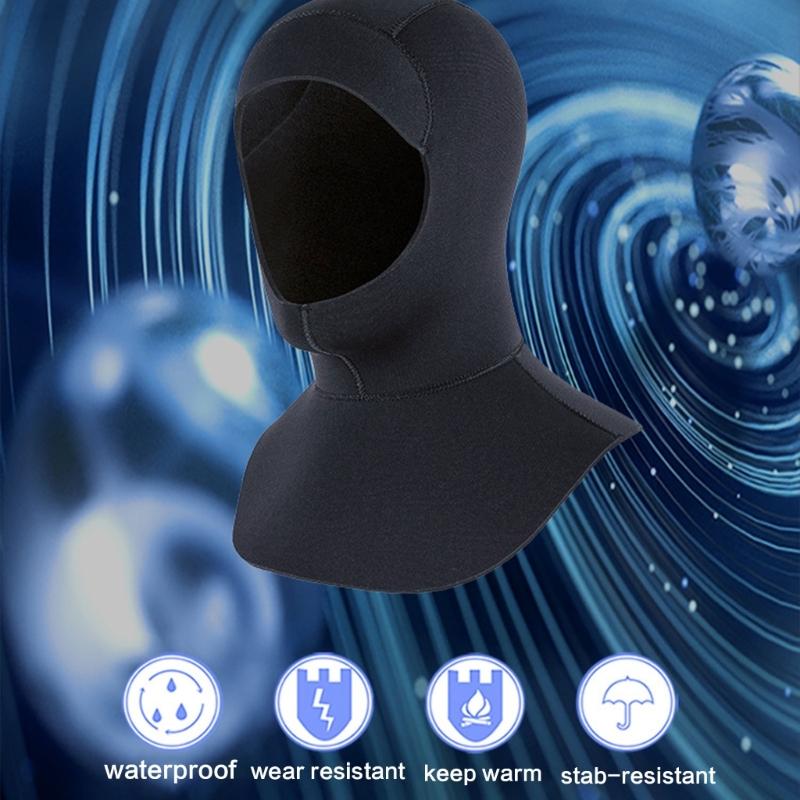 Unsiex Thermal Snorkeling Hood With Ear Covers Full Head Neck Coverage Diving Hood For Cold Water Swimming Diving