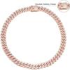 Gold Rhinestone Cuban Chain Pet Necklace - Zinc Alloy Choker for Cats & Dogs
