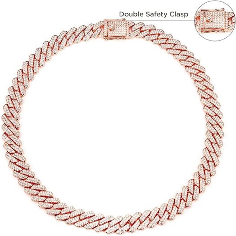 Gold Rhinestone Cuban Chain Pet Necklace - Zinc Alloy Choker for Cats & Dogs