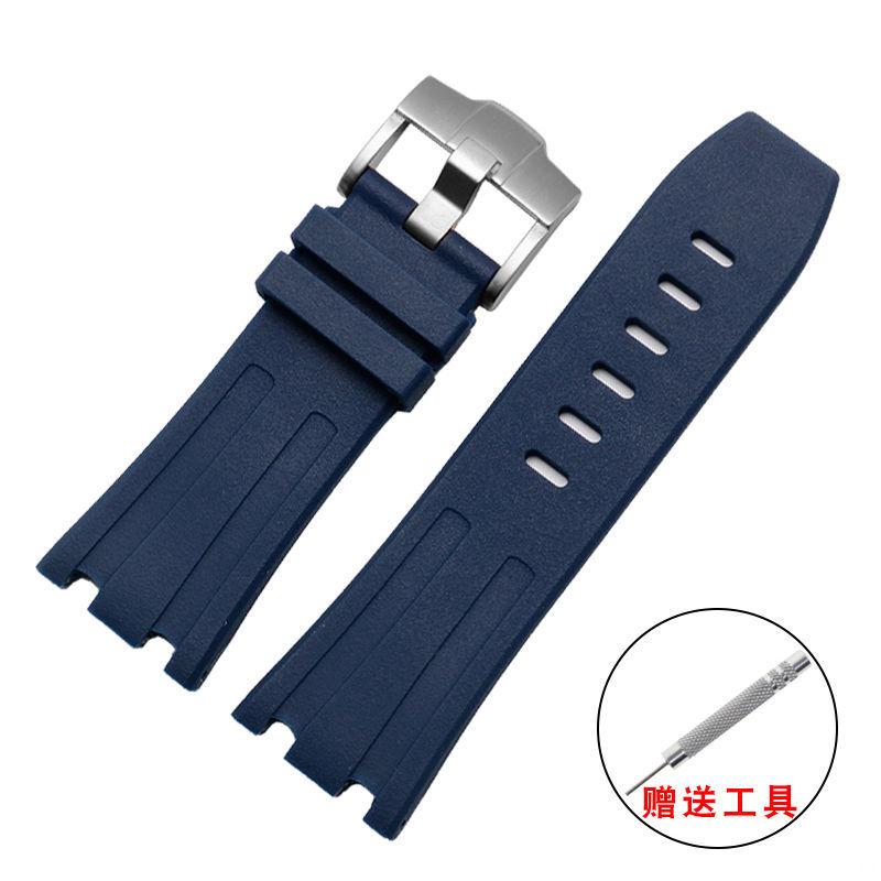 Watchband for AP Audemars and Piguet Rubber Silicone  Watch Strap Royal Oak Offshore 26400 Waterproof Sweat-Proof Strap 28mm