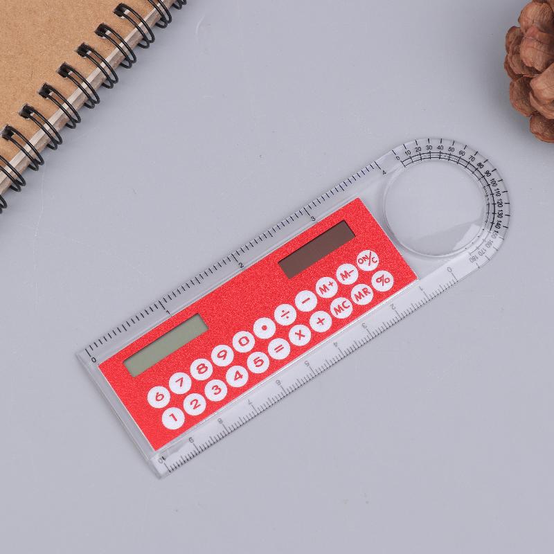 New 10cm Ruler Calculator Solar Card Mini Calculation Student Arithmetic Multifunctional Calculator Computer Digital Caliper