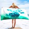 Tuschemalerei Druckserie Meeresurlaub Strandtuch Schwimmbad Badetuch Mikrofaser Sporttuch
