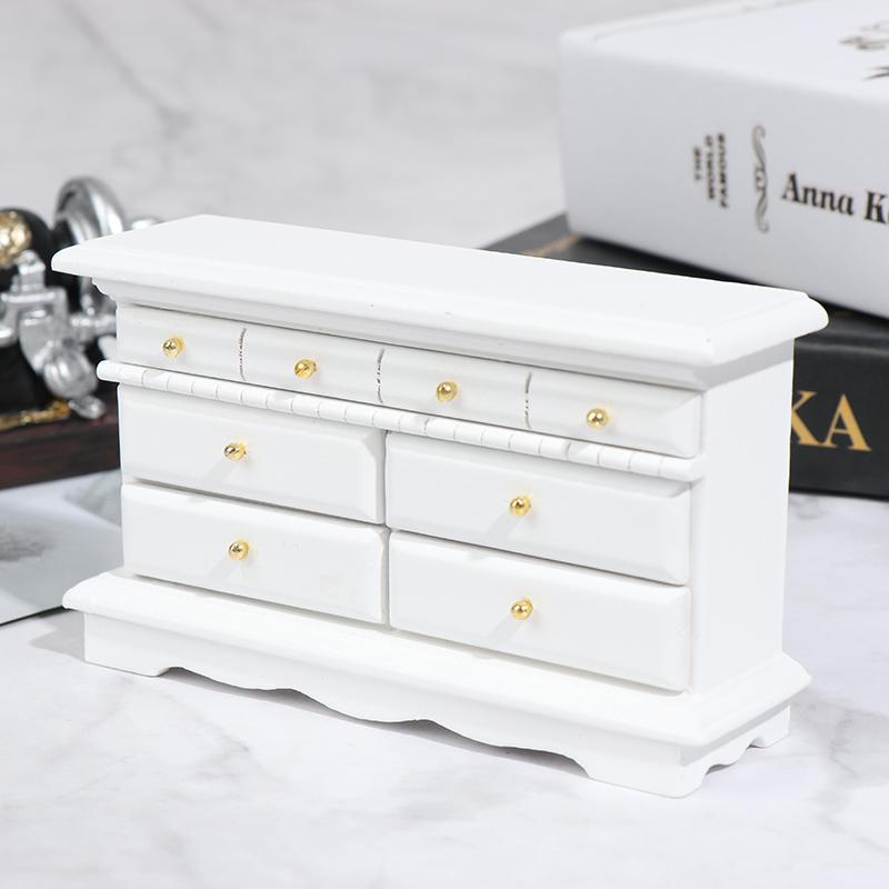 1:12 Dollhouse Miniature Bedroom Side Cabinet Dresser Furniture Accessories