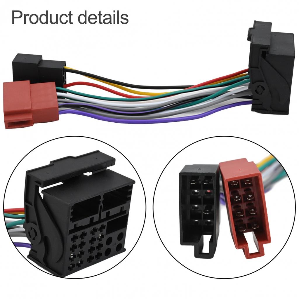 Car Radio For ISO Connector Adapter Cable for Various RCD Models Compatibility