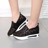 Women's fashion flat bottom inner height increase mesh yarn breathable casual single shoes support platform one piece