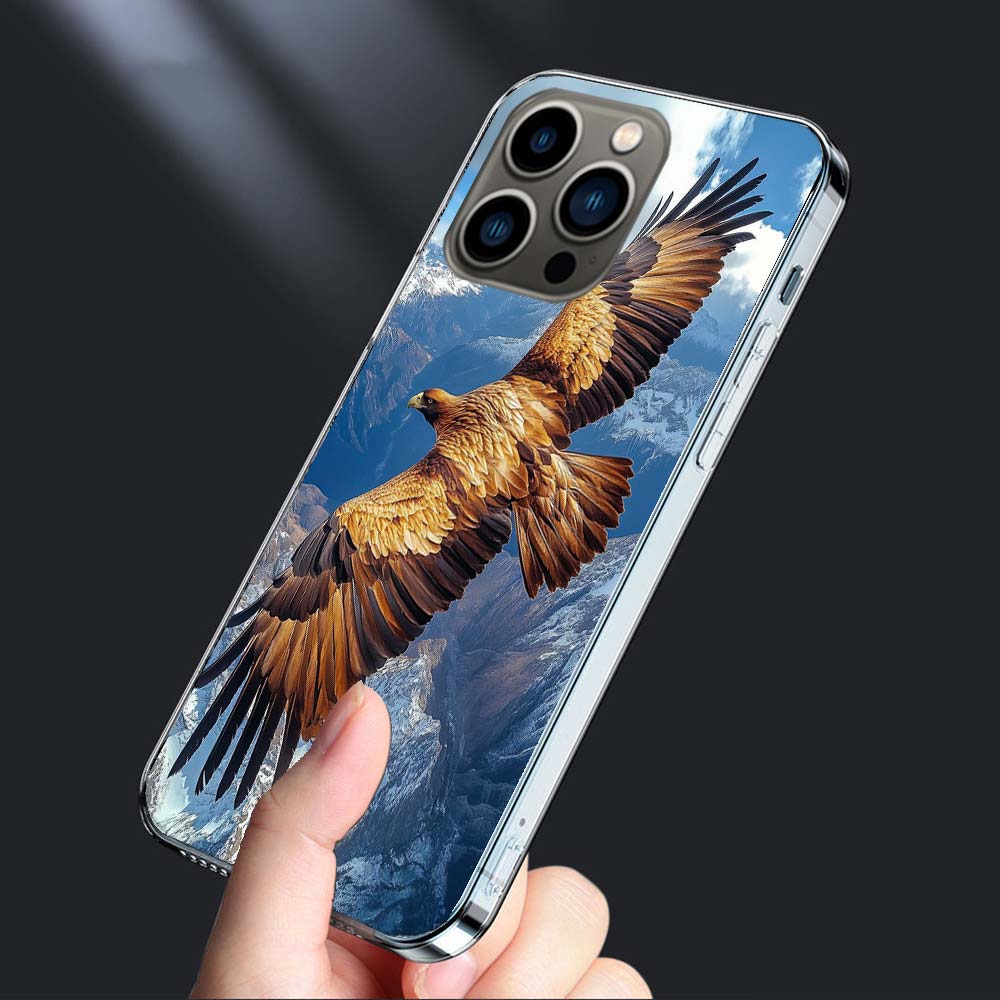 Coque de téléphone Aigle en plein vol Chasse Pour Iphone 16E 15 Pro 14 Plus 17E 16 17 Pro Max Air 11 12 13 Mini Antichoc Capa Jolie Housse