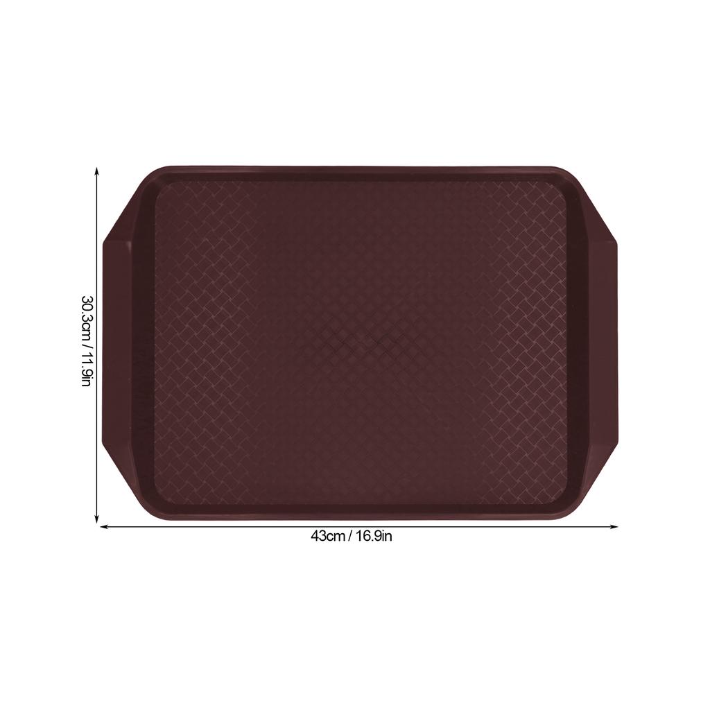 3PCS Colorful Food Tray Rectangle Thickened Binaural Plastic Tray Heat Resistance Stackable Cafeteria Trays for Hotel