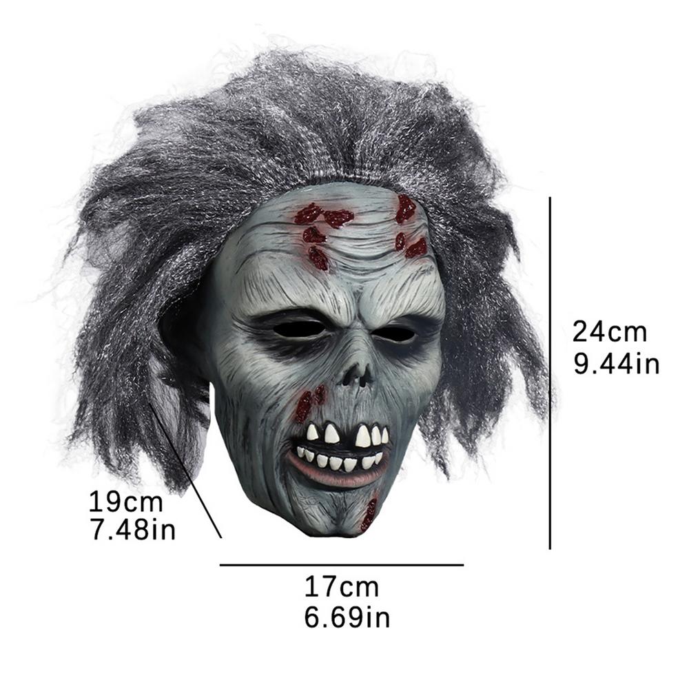 Zombie Face Cover Horror Headgear Toys Latex Halloween Scary Masque Creepy Face Cover Cosplay Costume for Party Props