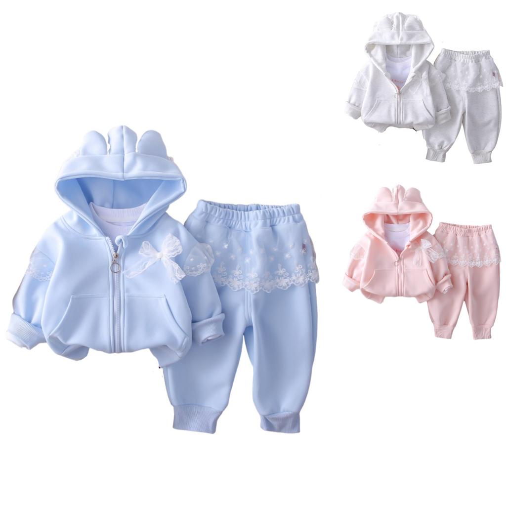 Kids Casual Long-Sleeve Set, Comfortable Daily Wear Outfits