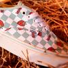 Vans Authentic Wallpaper Checkerboard Strawberry Print Durable Breathable Low Top Canvas Shoes Unisex Sneakers Green White VN0A5KS9LTB
