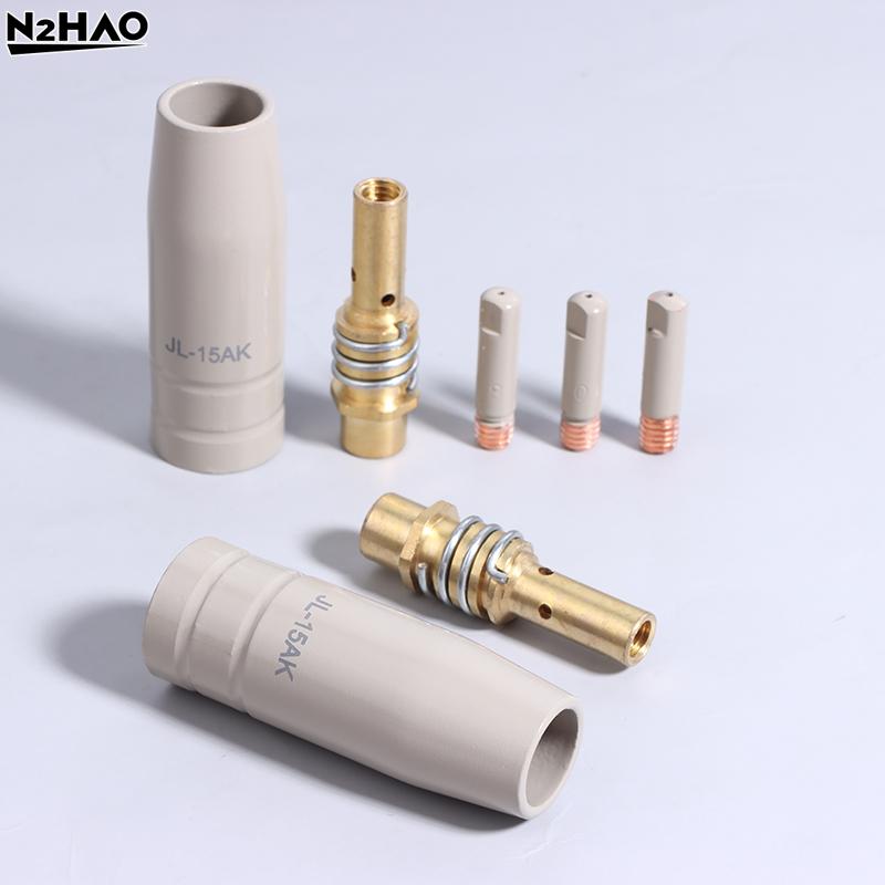 1/3Pcs 15AK Coating Protection Nozzle 0.8/1.0/1.2MM Contact Tips Non-stick Welding Accessories Slag European Airless Nozzle