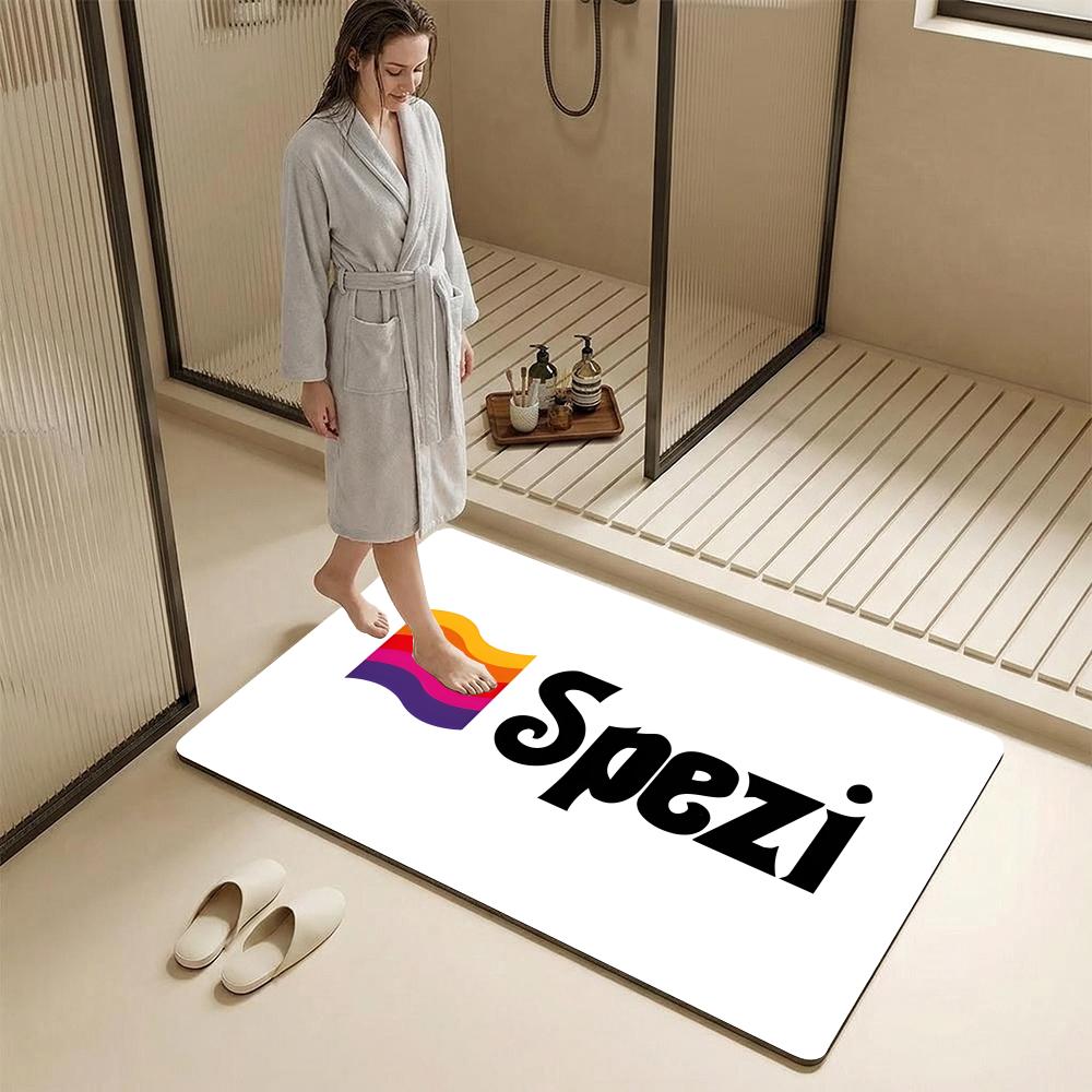 P-Paulaner Spezi Food Floor Mat Diatomite Bath Mat – Highly Absorbent, Non-Slip, Quick-Drying Bathroom Rug