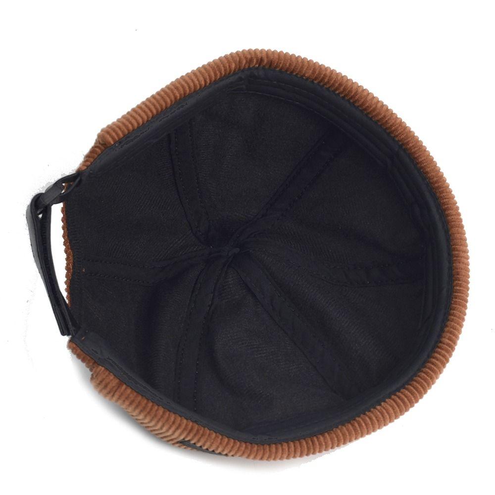 Soft Corduroy Streetwear Hip Hop Hat Adjustable Dome Hat Vintage Landlord Hat  Daily Casual Wear