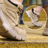Oulylan Safety Shoes Men Steel Toe Work Shoes Anti-smash Anti-puncture Indestructible Shoes Protective Boots Tactical Boots