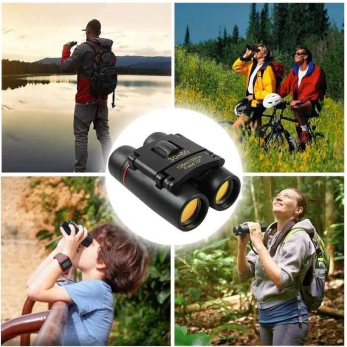 Compact Binoculars - CHANGM - 30x60 - Folding - Black - Field of View 126m At 1000m