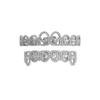 Hip Hop Iced Out Zähne Grillz 18K Gold Plated Grillz Bling Krone 8 Zähne Grillz Form Rapper Körperschmuck Geschenk