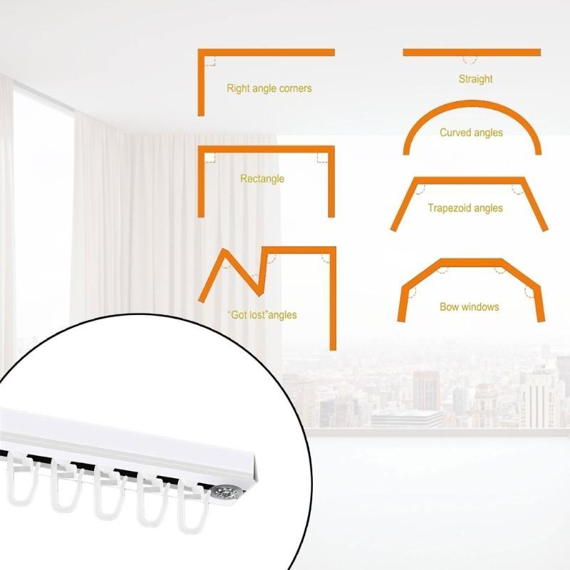  50pcs Curtain Track Gliders Easy Installation And Quiet Movement Curtain Gliders