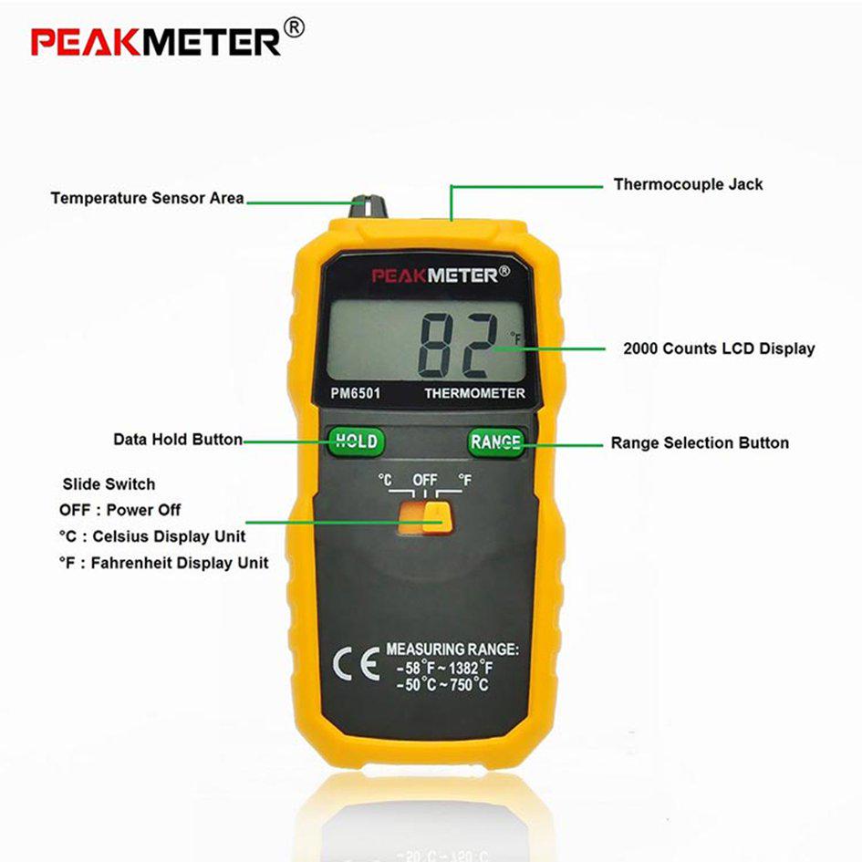 Digital Thermocouple Thermometer LCD Backlight Temperature Meter Tester Wireless