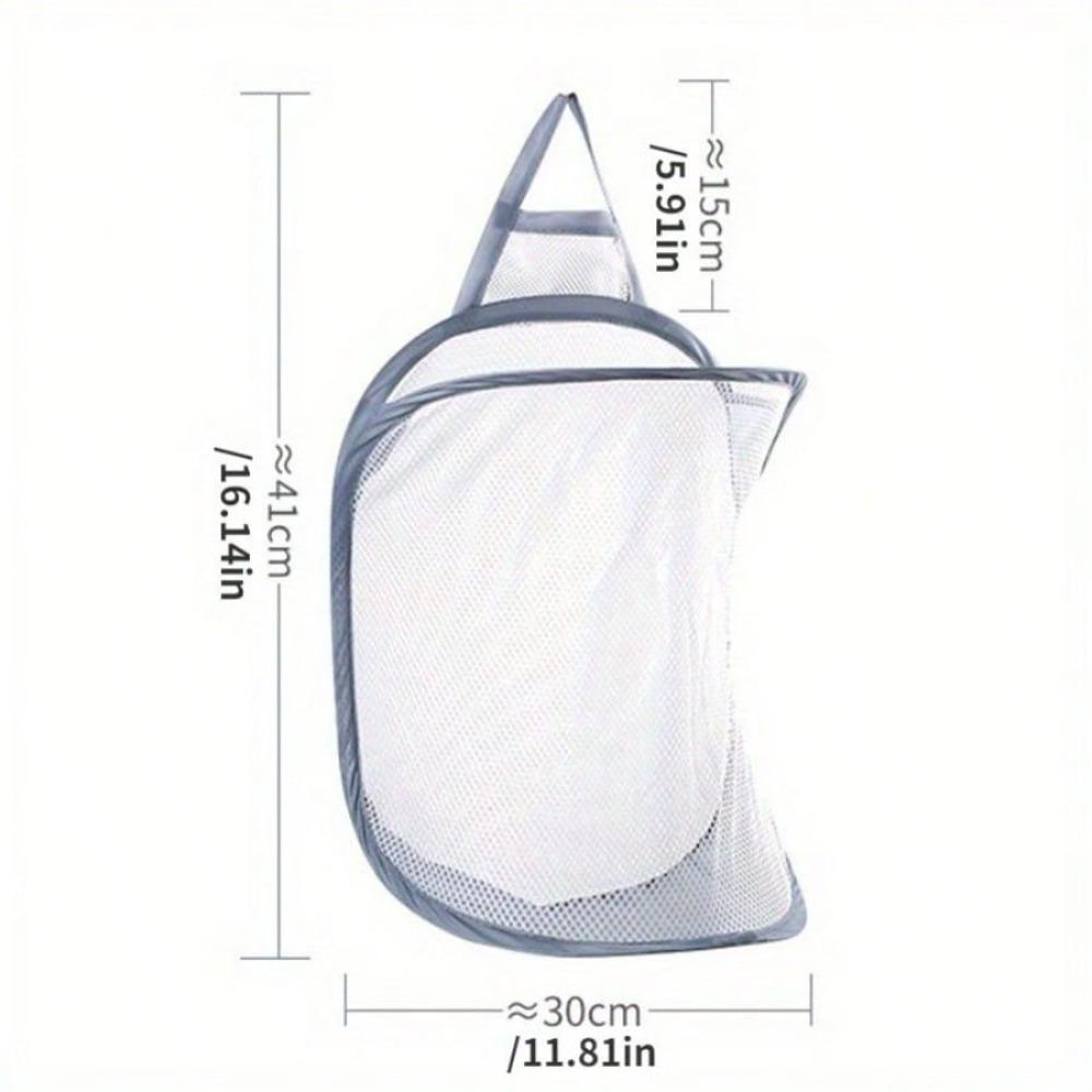 1шт складная корзина для белья органайзер для грязной одежды ванная комната одежда сетчатый мешок для хранения бытовая настенная корзина каркас ведро белый