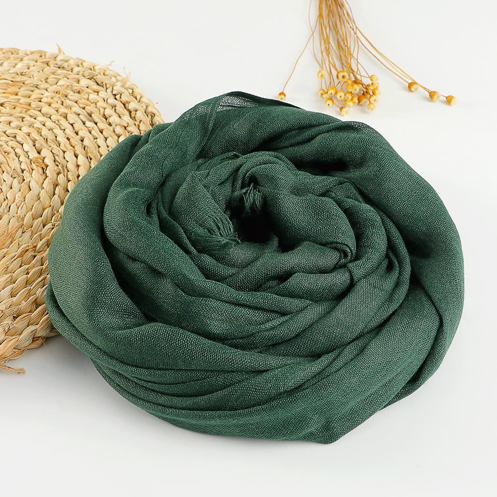 New Big Size Cotton Linen Hijab Scarf Women Muslim Shawls Soft Headscarf Wraps Solid Headband Bandana Bufandas Foulard 190*100cm