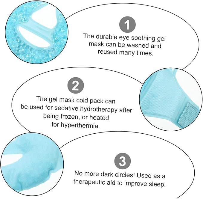 Prostuff.in® Reusable Gel Bead Ice Face Mask – Hot & Cold Therapy Full Face Cooling Mask for Puffy Face, Dark Circles, Redness, Migraines, and Sk