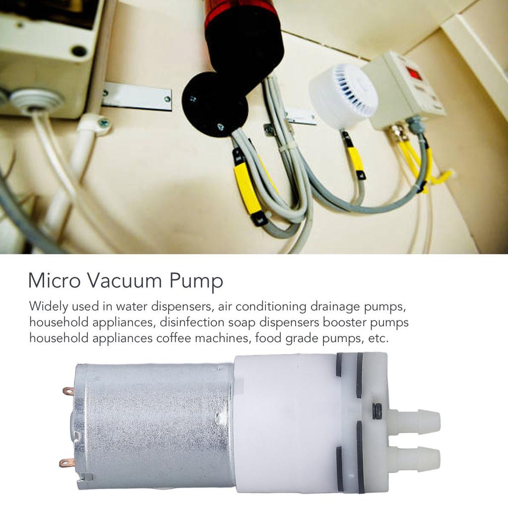 DC 12V 370A Micro Vacuum Pump Booster Portable Mini Small Water Air Pump Motor For Water Dispenser Home Coffee Machine