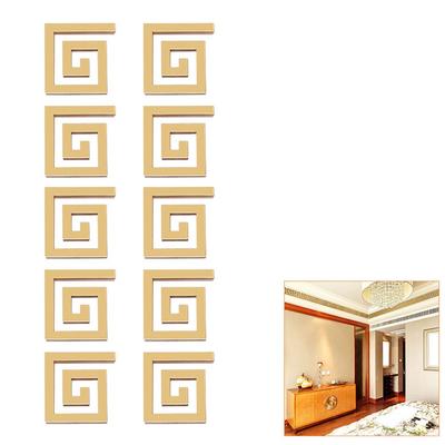 10Pcs Acrylic Mirror Wall Sticker 3D Wall Decal Self Adhesive Acrylic Wall Decor Room Decor