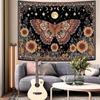 Butterfly Tapestry Moon Star Retro Floral Sunflower Plant Tapestries for Bedroom Witchy Aesthetic Room Decor Tapestries Wall
